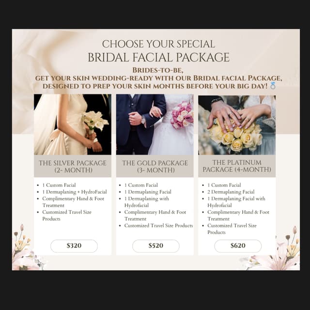 💍 2-Month Bridal Silver Package ✨ at Karina’s Beauty Spa, LLC in Springfield, VA