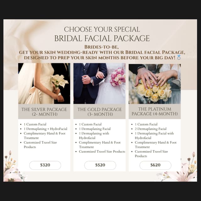 💍 4-Month Bridal Platinum Package✨ at Karina’s Beauty Spa, LLC in Springfield, VA
